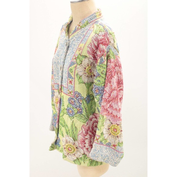 Vintage Sugar Street Weavers Womens Size Medium Floral Tapestry Jacket Button Up - Picture 4 of 13